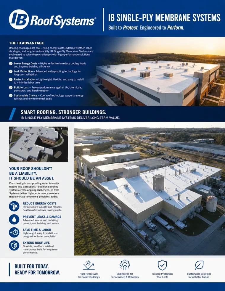 IB Roof Systems single-ply membrane sheet